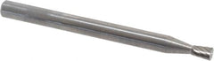 SGS Pro - 3/32" Cut Diam, 1/8" Shank Diam, Inverted Cone Head Single Cut Burr - Carbide, Flat End, 1/8" LOC, 1-1/2" OAL - Caliber Tooling