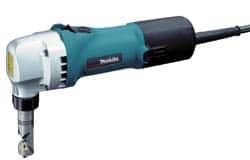 Makita - Power Nibblers Type of Power: Electric Cutting Capacity (Gauge): 10 (Aluminum); 16 (Mild Steel); 18 (Stainless Steel) - Caliber Tooling