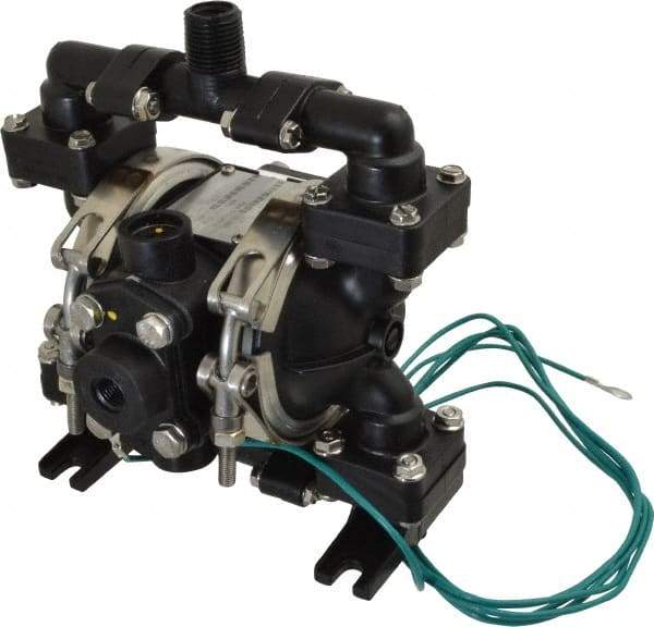 SandPIPER - 1/4" NPT, Nonmetallic, Air Operated Diaphragm Pump - PTFE Diaphragm, Conductive Acetal Housing - Caliber Tooling