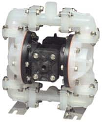 SandPIPER - 1/2" NPT, Nonmetallic, Air Operated Diaphragm Pump - Santoprene Diaphragm, Polypropylene Housing - Caliber Tooling