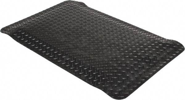 Wearwell - 3' Long x 2' Wide, Dry Environment, Anti-Fatigue Matting - Black, Vinyl with Nitrile Blend Base, Beveled on 4 Sides - Caliber Tooling