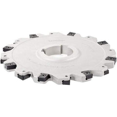 Iscar - Shell Mount B Connection, 1.63" Depth of Cut, 6" Cutter Diam, 1-1/2" Hole Diam, 8 Tooth Indexable Slotting Cutter - FDN-LN12 Toolholder, LNET Insert - Caliber Tooling