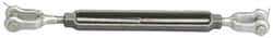 Value Collection - 5,200 Lb Load Limit, 3/4" Thread Diam, 6" Take Up, Stainless Steel Jaw & Jaw Turnbuckle - 8-1/8" Body Length, 1-1/16" Neck Length, 17" Closed Length - Caliber Tooling