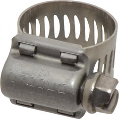 IDEAL TRIDON - SAE Size 06, 7/16 to 25/32" Diam, Stainless Steel MS Series MIL-Spec Worm Drive Clamp - 1/2" Wide, Material Grade 300 SERIES, Series MS Mil Spec - Caliber Tooling