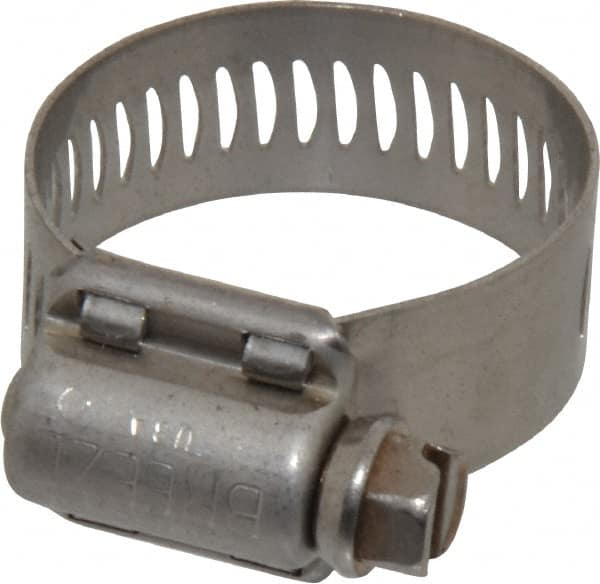 IDEAL TRIDON - SAE Size 12, 11/16 to 1-1/4" Diam, Stainless Steel MS Series MIL-Spec Worm Drive Clamp - 1/2" Wide, Material Grade 300 SERIES, Series MS Mil Spec - Caliber Tooling