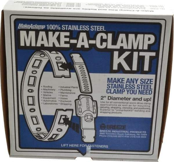 Made in USA - 2" Diam, Hose Clamp Kit - Caliber Tooling