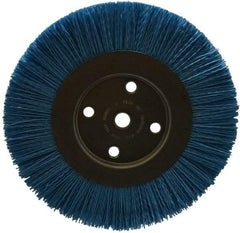 Dico - 8" OD, 5/8" Arbor Hole, Crimped Nylon Wheel Brush - 3/8" Face Width - Caliber Tooling