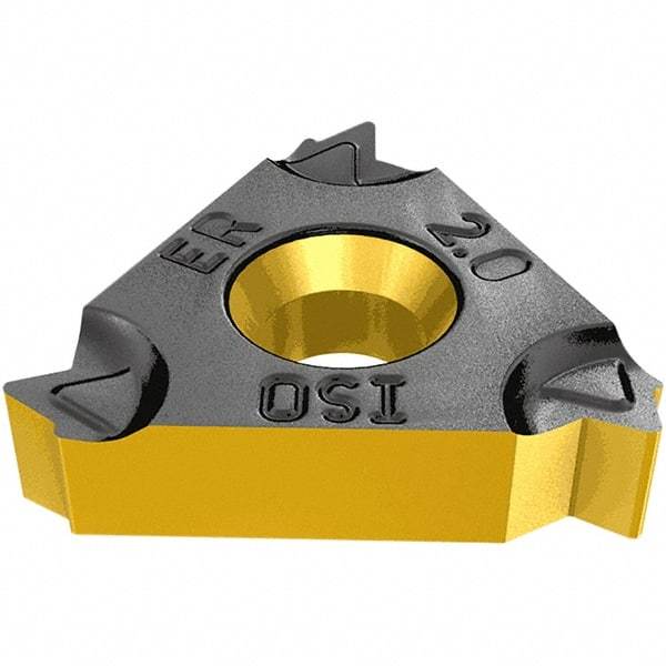 Iscar - 16IR Internal Right Hand 14 Whitworth Laydown Threading Insert - Grade IC1007, TiAlN Coated Carbide, 9.52mm Inscribed Circle - Caliber Tooling