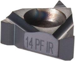 Iscar - 11IR Internal Right Hand 14 NPTF Laydown Threading Insert - Grade IC908, TiN/TiAlN Coated Carbide, 6.35mm Inscribed Circle