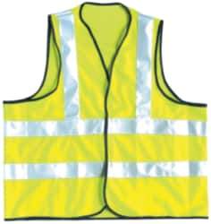 OccuNomix - Size 3XL High Visibility Yellow Solid General Purpose Vest - 52 to 54" Chest, ANSI 107-2015, Hook & Loop Closure, Polyester - Caliber Tooling