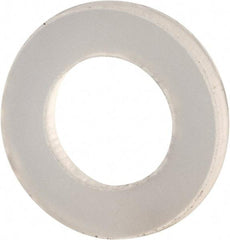 Made in USA - #4 Screw, Grade 6/6 Nylon Standard Flat Washer - 0.12" ID x 0.22" OD, 0.031" Thick, Plain Finish - Caliber Tooling