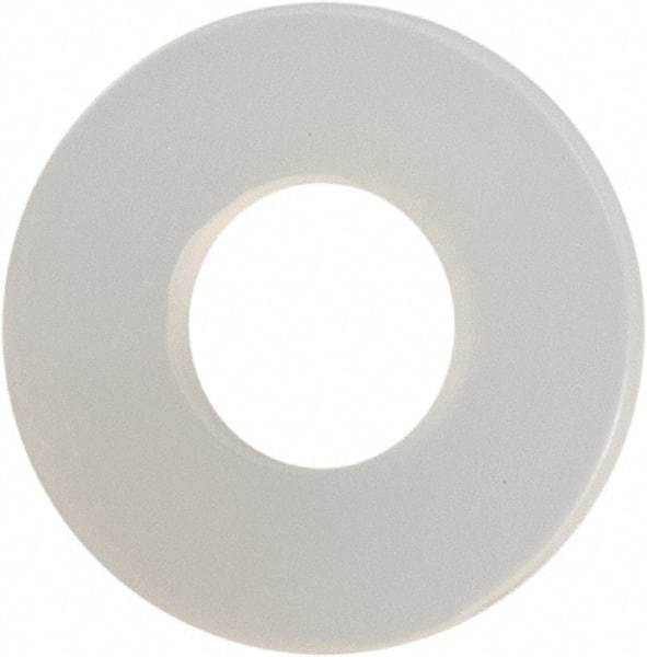 Made in USA - #4 Screw, Grade 6/6 Nylon Standard Flat Washer - 0.12" ID x 0.28" OD, 0.031" Thick, Plain Finish - Caliber Tooling