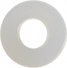 Made in USA - #4 Screw, Grade 6/6 Nylon Standard Flat Washer - 0.12" ID x 0.28" OD, 0.031" Thick, Plain Finish - Caliber Tooling