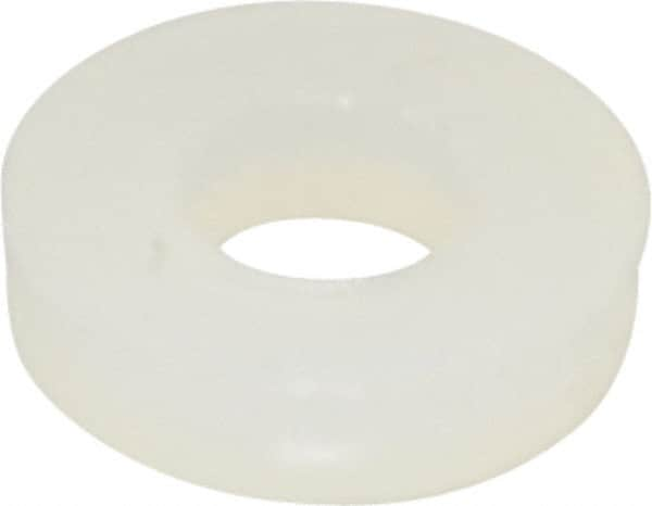 Made in USA - #5 Screw, Grade 6/6 Nylon Standard Flat Washer - 0.13" ID x 0.285" OD, 0.062" Thick, Plain Finish - Caliber Tooling