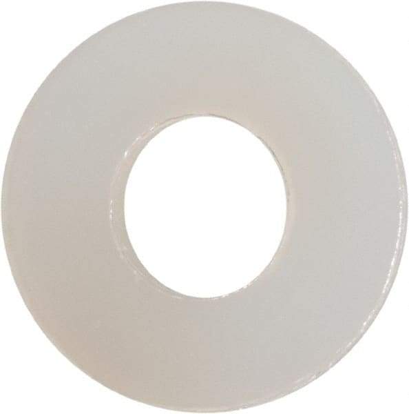 Made in USA - #8 Screw, Grade 6/6 Nylon Standard Flat Washer - 0.177" ID x 0.408" OD, 0.062" Thick, Plain Finish - Caliber Tooling