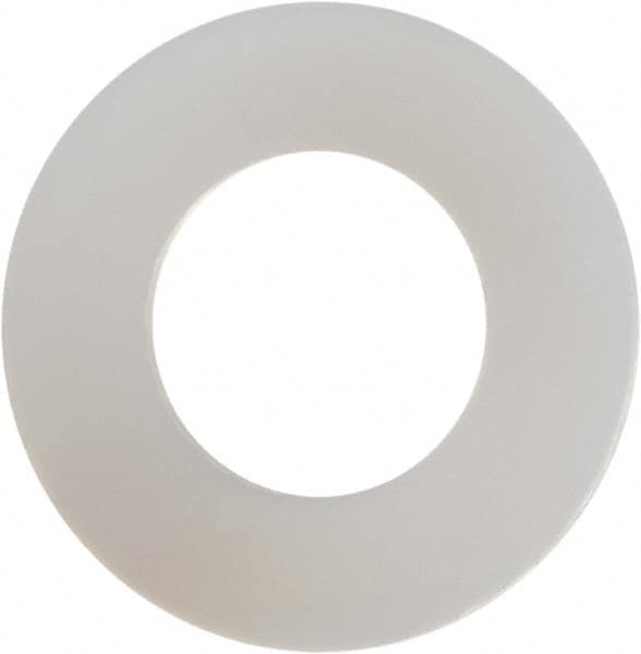 Made in USA - #12 Screw, Grade 6/6 Nylon Standard Flat Washer - 0.24" ID x 0.465" OD, 0.015" Thick, Plain Finish - Caliber Tooling