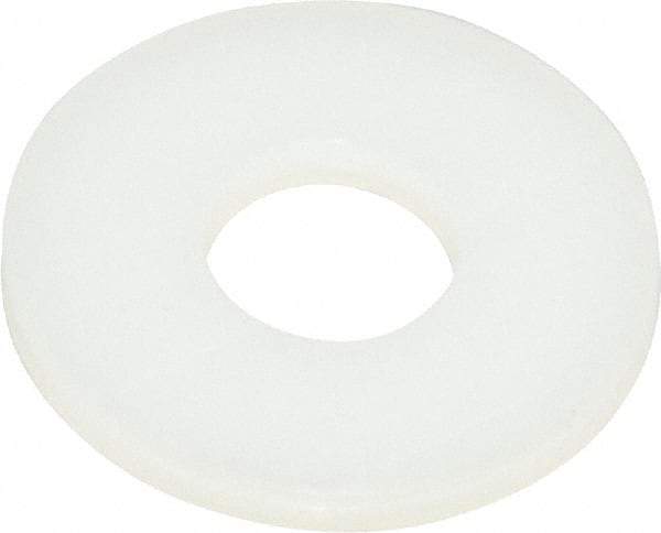 Made in USA - 1/4" Screw, Grade 6/6 Nylon Standard Flat Washer - 0.26" ID x 0.687" OD, 0.062" Thick, Plain Finish - Caliber Tooling