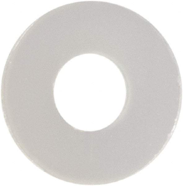 Made in USA - #1 Screw, Grade 6/6 Nylon Standard Flat Washer - 0.084" ID x 0.219" OD, 0.025" Thick, Plain Finish - Caliber Tooling