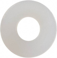 Made in USA - #2 Screw, Grade 6/6 Nylon Standard Flat Washer - 0.094" ID x 1/4" OD, 0.031" Thick, Plain Finish - Caliber Tooling