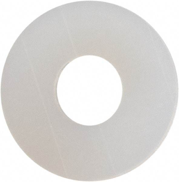 Made in USA - #3 Screw, Grade 6/6 Nylon Standard Flat Washer - 0.109" ID x 0.312" OD, 0.031" Thick, Plain Finish - Caliber Tooling