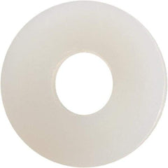 Made in USA - #5 Screw, Grade 6/6 Nylon Standard Flat Washer - 0.141" ID x 0.406" OD, 0.04" Thick, Plain Finish - Caliber Tooling