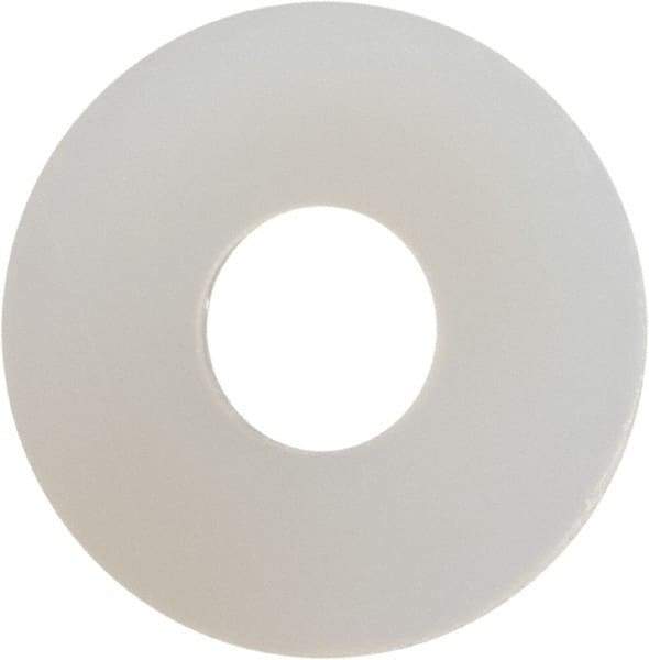 Made in USA - #6 Screw, Grade 6/6 Nylon Standard Flat Washer - 0.156" ID x 0.438" OD, 0.04" Thick, Plain Finish - Caliber Tooling