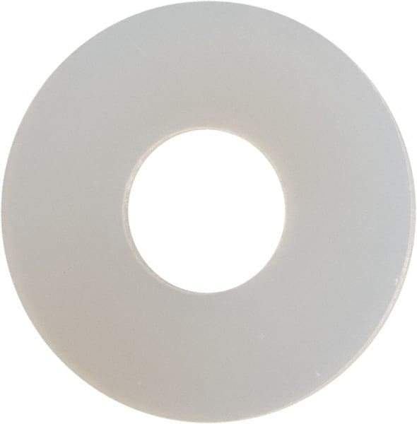 Made in USA - #8 Screw, Grade 6/6 Nylon Standard Flat Washer - 0.188" ID x 1/2" OD, 0.04" Thick, Plain Finish - Caliber Tooling