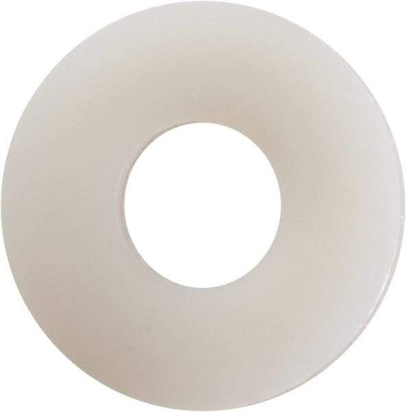 Made in USA - #12 Screw, Grade 6/6 Nylon Standard Flat Washer - 0.234" ID x 5/8" OD, 0.062" Thick, Plain Finish - Caliber Tooling