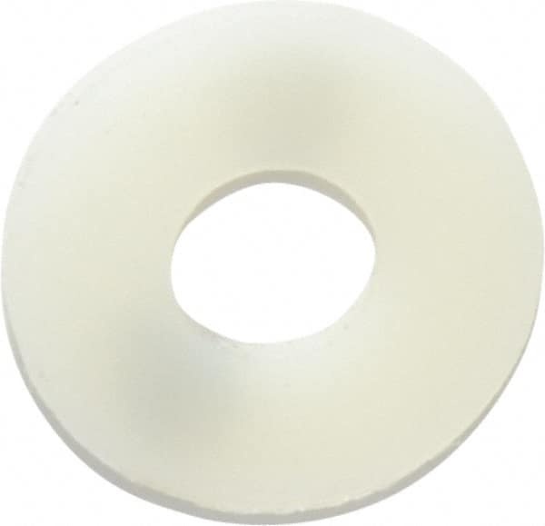 Made in USA - 1/4" Screw, Grade 6/6 Nylon Standard Flat Washer - 0.281" ID x 0.734" OD, 0.062" Thick, Plain Finish - Caliber Tooling