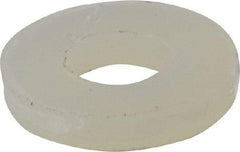 Made in USA - #8 Screw, Grade 6/6 Nylon Standard Flat Washer - 0.173" ID x 3/8" OD, 0.062" Thick, Plain Finish - Caliber Tooling