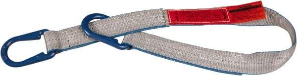 Lift-All - 6' Long x 2" Wide, 3,200 Lb Vertical Capacity, 1 Ply, Nylon Web Sling - 2,500 Lb Choker Capacity, Gray - Caliber Tooling