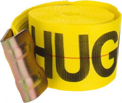 Lift-All - 27' Long x 4" Wide, 5,000 Lb Vertical Capacity, Polyester Web Sling - Yellow - Caliber Tooling