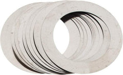 Made in USA - 0.006" Thick, 1-1/8" Inside x 1-5/8" OD, Round Shim - Uncoated 302/304 Stainless Steel - Caliber Tooling