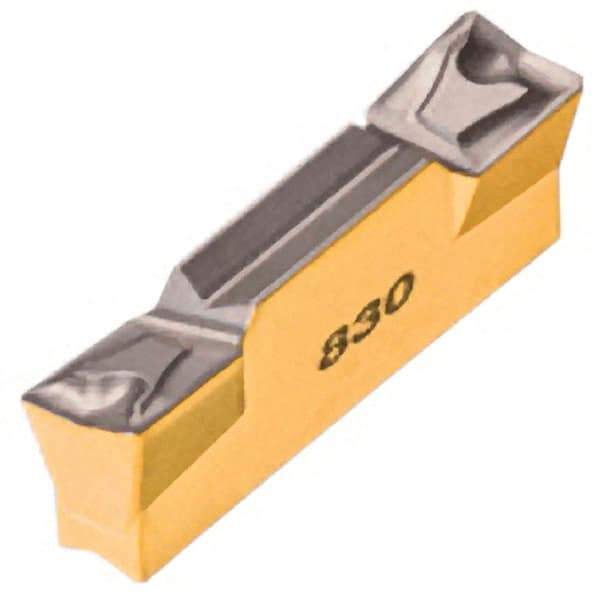 Iscar - 5004HFPL Grade IC5010, 5mm Cutting Width Carbide Grooving Insert - 2.5mm Max Depth of Cut, Left Hand, 0.4mm Corner Radius, TiCN/Al2O3/TiN Finish - Caliber Tooling