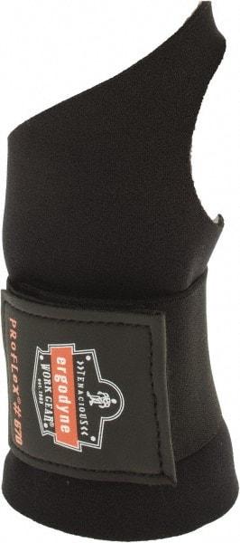 Ergodyne - Size S, Neoprene, Left or Right Hand Wrist Support - 1 Strap, Thumb Loop, Black - Caliber Tooling