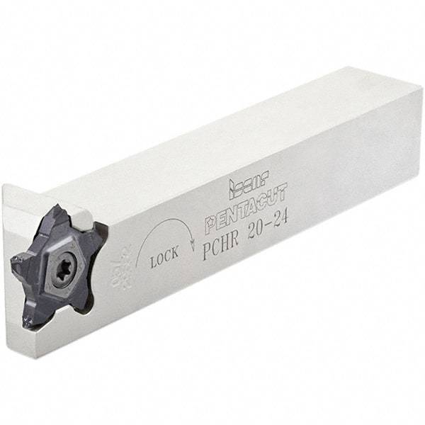 Iscar - External Thread, 0.4724" Max Depth of Cut, 1.4mm Min Groove Width, 120mm OAL, Right Hand Indexable Grooving Cutoff Toolholder - 12mm Shank Height x 12mm Shank Width, DG.. Insert Style, DGT Toolholder Style, Series Do-Grip - Caliber Tooling