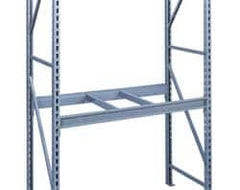 Tennsco - 10,000 Lb Capacity Bulk Storage Welded Rack End - 1-3/4" Wide x 72" High x 36" Deep x 1-3/4" Thick, Medium Gray - Caliber Tooling