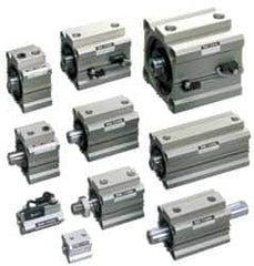 SMC PNEUMATICS - 3/4" Stroke x 4" Bore Double Acting Air Cylinder - 3/8 Port, 3/4-16 Rod Thread, 145 Max psi, 15 to 160°F - Caliber Tooling