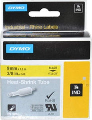 Dymo - 60" Long, Yellow Heat Shrinkable Polyolefin Heat Shrink Tubing - For RhinoPRO 3000 - Caliber Tooling