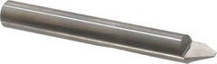 Onsrud - 60° Incl Angle, 1/4" Shank Diam, 2" OAL, 0.09" Cut Diam, Conical Engraving Cutter - 1/2" LOC, 0.09" Tip Diam, 1 Flute, Right Hand Cut, Solid Carbide, Uncoated - Caliber Tooling