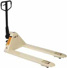 Wesco Industrial Products - 5,500 Lb Capacity, 7-1/4" Lift Economy Pallet Truck - 2.9" Min Lift Height, 48" Fork Length x 27" Fork Width, 27" Overall Width - Caliber Tooling