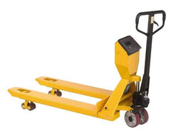 Wesco Industrial Products - 5,000 Lb Capacity, 8" Lift Scale Pallet Truck - 2.9" Min Lift Height, 47-1/2" Fork Length x 22" Fork Width, 22" Overall Width - Caliber Tooling