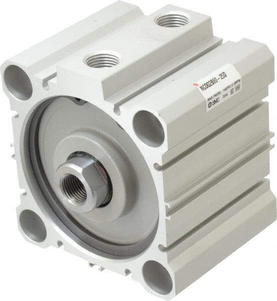 SMC PNEUMATICS - 1" Stroke x 3-1/4" Bore Double Acting Air Cylinder - 3/8 Port, 5/8-18 Rod Thread, 145 Max psi, 15 to 160°F - Caliber Tooling