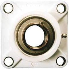 Value Collection - 1" ID, 1-13/32" OAL x 3-3/4" OAH 4-Bolt Flange Mounted Bearing - 1,764 Lb Static Cap, 3,147 Lb Dyn Cap, 2-3/4" Btw Mnt Hole Ctrs, SS Thermoplastic - Caliber Tooling