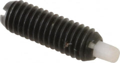 Gibraltar - 10-32, 9/16" Thread Length, 1/8" Plunger Projection, Steel Threaded Spring Plunger - 0.093" Max Plunger Diam, 0.3 Lb Init End Force, 3 Lb Final End Force - Caliber Tooling