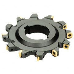 Iscar - Arbor Hole Connection, 0.6299" Cutting Width, 1.9685" Depth of Cut, 160mm Cutter Diam, 1.5748" Hole Diam, 7 Tooth Indexable Slotting Cutter - SDN Toolholder, Q/XPMT Insert - Caliber Tooling