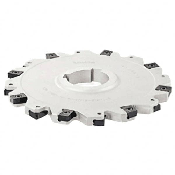 Iscar - Arbor Hole Connection, 2.38" Depth of Cut, 8" Cutter Diam, 2" Hole Diam, 10 Tooth Indexable Slotting Cutter - SDN-LN12 Toolholder, LNET Insert - Caliber Tooling