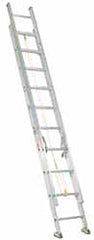 Made in USA - 24' High, Type IA Rating, Aluminum Extension Ladder - Caliber Tooling