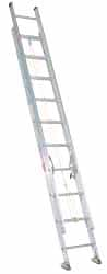 Made in USA - 36' High, Type II Rating, Aluminum Extension Ladder - Caliber Tooling