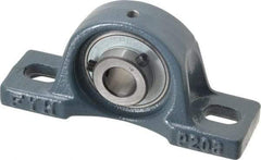 Value Collection - 5/8" ID, 2-3/8" OAW x 5" OAL x 2-3/8" OAH High Temperature Ball Bearing Pillow Block - 1,650 Lb Static Cap, 2,830 Lb Dyn Cap, 3-3/4" Btw Mnt Hole Ctrs, 1-3/16" Base-to-Ctr Ht, Cast Iron - Caliber Tooling